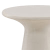 Fania Ivory Outdoor Side Table Model DOV24097-WHIT-LG