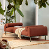 Zimmerman Rust Upholstery with Distressed Brown Legs Daybed Model DOV24118-NART