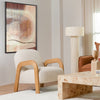 Winnie Venice Sand and Natural Occasional ChairModel DOV24142-SAND