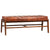 Dennis Brown Leather and Stained Wood Finish Bench Model DOV25012