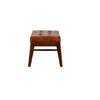 Dennis Brown Leather and Stained Wood Finish Bench Model DOV25012