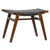 Camila Black Leather and Dark Brown Wood Finish Stool Model DOV25014