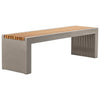 Alex Dark Grey Concrete Finish and Natural Wood Sealed Top Outdoor BenchModel DOV26024