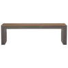 Alex Dark Grey Concrete Finish and Natural Wood Sealed Top Outdoor BenchModel DOV26024