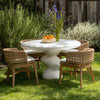 Serenade White Outdoor Dining Table Model DOV26090-WHIT