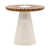 Mia Natural and White Outdoor Side Table Model DOV26094-WHIT