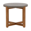 Hadley Grey and Natural Outdoor Side Table Model DOV26098-NATL