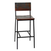 Derry Medium Brown Sealed Finish and Antique Iron Barstool Model DOV2871