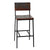 Derry Medium Brown Sealed Finish and Antique Iron Barstool Model DOV2871