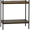 Madison Medium Brown Sealed Finish and Antique Iron Bookcase Model DOV2880