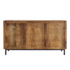 Bratman Medium Brown, Antique Black Base and Hammered Handles Sideboard Model DOV2997