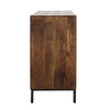 Bratman Medium Brown, Antique Black Base and Hammered Handles Sideboard Model DOV2997