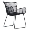 Gareth Black Powder Coated Finish Outdoor Dining Chair Model DOV30000