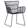 Gareth Black Powder Coated Finish Outdoor Dining Chair Model DOV30000