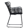 Gareth Black Powder Coated Finish Outdoor Dining Chair Model DOV30000