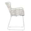 Baxter White Powder Coated Finish Outdoor Dining Chair Model DOV30001