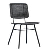 Aster Black Powder Coated Finish Outdoor Dining Chair Model DOV30004