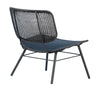 Bartel Black Powder Coated Finish Outdoor Occasional Chair Model DOV30005