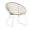 Betel White Frame with Tan Rope Outdoor Occasional Chair Model DOV30007