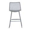 Korina Gray Weave And Powder Coat Metal Color Outdoor Counter Stool Model DOV30011CS