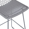 Korina Gray Weave And Powder Coat Metal Color Outdoor Counter Stool Model DOV30011CS