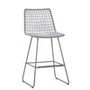 Korina Gray Weave And Powder Coat Metal Color Outdoor Counter Stool Model DOV30011CS