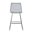 Korina Gray Weave And Powder Coat Metal Color Outdoor Counter Stool Model DOV30011CS