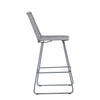 Korina Gray Weave And Powder Coat Metal Color Outdoor Counter Stool Model DOV30011CS