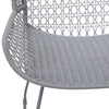 Korina Light Grey Weave and Grey Powder Coated Finish Outdoor Occasional Chair Model DOV30013