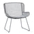 Korina Light Grey Weave and Grey Powder Coated Finish Outdoor Occasional Chair Model DOV30013