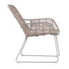 Anton Sand Color Rope and White Powder Coated Finish Outdoor Occasional Chair Model DOV30016