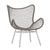 Carmen Sand Color Rope and White Powder Coated Finish Outdoor Occasional Chair Model DOV30017