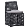 Arnie Charcoal Weave and Powder Coated Metal Outdoor Dining Chair Model DOV30019