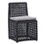 Arnie Charcoal Weave and Powder Coated Metal Outdoor Dining Chair Model DOV30019