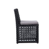 Arnie Charcoal Weave and Powder Coated Metal Outdoor Dining Chair Model DOV30019