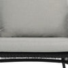 Hansley Black Powder Coated Finish with Grey Cushion Outdoor Occasional Chair Model DOV30031