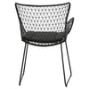 Abra Black Finish with Charcoal Cushion Outdoor Dining Chair Model DOV30033