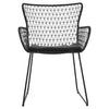 Abra Black Finish with Charcoal Cushion Outdoor Dining Chair Model DOV30033