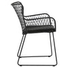 Abra Black Finish with Charcoal Cushion Outdoor Dining Chair Model DOV30033