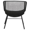 Delfine Black Weave and Black Powder Coated Metal Outdoor Occasional Chair Model DOV30034