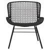 Delfine Black Weave and Black Powder Coated Metal Outdoor Occasional Chair Model DOV30034