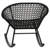 Langston Black Weave and Black Powder Coated Finish Outdoor Rocking Chair Model DOV30041