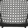 Langston Black Weave and Black Powder Coated Finish Outdoor Rocking Chair Model DOV30041