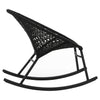 Langston Black Weave and Black Powder Coated Finish Outdoor Rocking Chair Model DOV30041