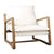 Gabe Light Warm Wash Finish Frame and Off White Fabric Occasional ChairModel DOV31000