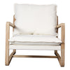 Gabe Light Warm Wash Finish Frame and Off White Fabric Occasional ChairModel DOV31000