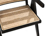 Norwich Antique Black Wood and Natural Rattan Finish Dining ChairModel DOV31005