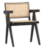 Norwich Antique Black Wood and Natural Rattan Finish Dining ChairModel DOV31005