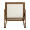 Ada Light Natural Wash Finish with White Upholstery Rocking ChairModel DOV31034