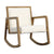 Ada Light Natural Wash Finish with White Upholstery Rocking ChairModel DOV31034